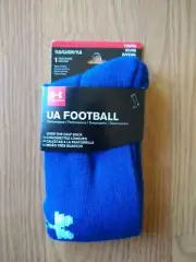 Under Armour 1 Pack Socks YLG Over The Calf Youth Large UA FOOTBALL Blue Boy NEW