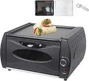 Mini Pizza Oven Electric Tandoor Oven with 2-in-1,Temperature Control/Visual Glass/Hot Top Plate Door,Chapati Roti Lahmacun Manakish Naan Bread Maker for Takeaway Kitchen Appliance