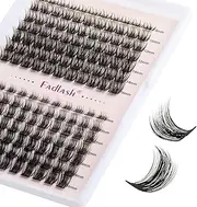 Lash Clusters DIY Eyelash Extensions 175 Clusters Lashes D Curl 0.07 Natural Individual Lash Extensions Mixed Tray False Eyelashes Soft & Strong Thin Band DIY at Home (F20+F21-0.07D, 8-16mm)
