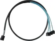 [HighPoint] Internal Mini-SAS HD to 4X SATA Cable, 1Meter (8643-4SATA-1M)