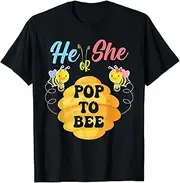 [X.Style] He Or She POP to Bee What Will It Bee Gender Reveal ds600 T-Shirt (S) Black