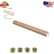 Shipping & Storage Kraft Mailing Tubes - 2.5" x 18" - 34 Count with Strong Caps
