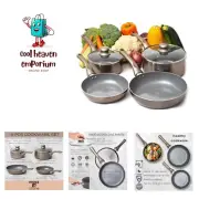 6 Piece Nonstick Cookware Set, Aluminum Pots and Pans, Induction Cookware Pot...