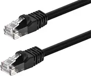 Monoprice Cat6 Ethernet Patch Cable - Network Internet Cord - RJ45, Stranded, 550Mhz, UTP, Pure Bare Copper Wire, 24AWG, 1ft, Black