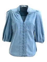 [ZIMMERMANN] Lucky Denim Blouse