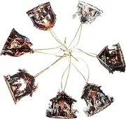 CANIGHT Nativity Scene Ornaments 7 Pack Acrylic Christmas Tree Ornaments Religious Decor for Xmas Tree Decorations