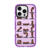 iPhone 16 Pro Impact Case Dachshund Yoga