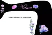 Custom Floral Sewing Machine waterside decals (include your own custom name)