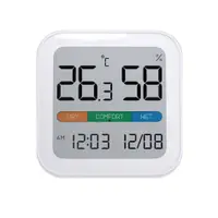 在飛比找PChome24h購物優惠-【米物】優享溫濕度時鐘S210 濕度計 大螢幕 時鐘 監測 