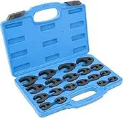EVTSCAN 19Pcs Metric Crowfoot Wrench Set for Tight Spaces, with 8mm to 32mm Size Range, for 3/8 1/2 Drive Ratchet Handles, Torque Wrenche, and Extension Bars