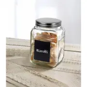 Circleware - Moondance Glass Chalkboard Canister with Metal Lid 1Ltr and Chalk
