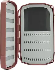 UMPQUA UPG Silicone Weekender Claret Fly Box - Lightweight Durable Versatile High-Capacity Secure Hold Quick-Loading Fly Storage Case - Fly Fishing Tackle Organizer - Mini