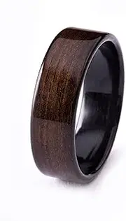 CNICK Tesla Key Ring Accessories: Handmade Wooden Ring for Model 3/Y/X/S to Replace Key Card Key fob. (5.5, Black Ebony)