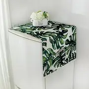 Green Polyester Cotton Refrigerator Dust Cover American Drum Microwave Oven Washing Machine Cover Top Multi-Functional Cover Cloth(Size:30x90cm)