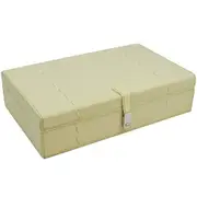 Leatherkart Leather Jewellery Box - Off-White
