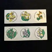 Vintage 80’s - CTP Scratch & Sniff Matte Flower Stickers - HONEYSUCKLE & LILLY -