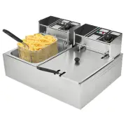 12L Commercial Electric Deep Fryer with Fry Basket for Restaurants Catering