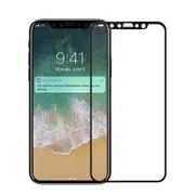 0.26mm Arc Edge Full Cover Tempered Glass Screen Protector Film for iPhone X BLACK COLOR