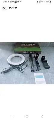 MACTREM 6" LED Ring Light Kit With Tripod Stand. 3 Light Modes. Selfie Light