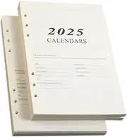 ROMISBABA A5 Paper Refills for Loose-Leaf Notebook 2 Sets of Detachable Notebook Inner Paper Refills