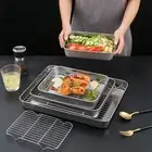 Stainless Steel Baking Tray with Separate Cooling Rack Multi Purpose Design
