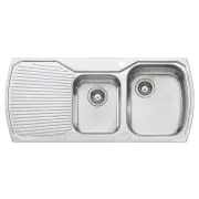 OLIVERI 1 3/4 DBL BOWL SINK W/ DRAIN MO712
