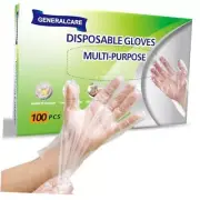 100 Pcs Disposable Plastic Gloves Food Handling Service Gloves 100pcs