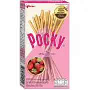 Glico, Pocky, Biscuit Stick, Strawberry Flavour, 4 x 47g