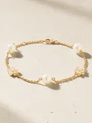 [Mikimoto] Mikimoto - 18-karat Gold, Diamond And Pearl Bracelet - One size One size Gold