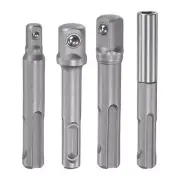 SDS 1/4" Hex Socket Adaptor1/4" 3/8" 1/2" Drill Bit Extension Set Cr-V Steel