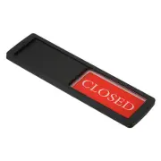 7"x2" Open Closed Sign, Magnetic Adhesive Back Sign Slide Door Sign Black