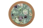 2pc Leura Tabletop Cork Trivet Kitchen Cooking Serveware 20cm Cream Green