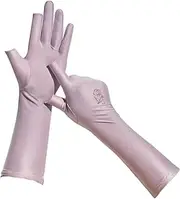 Ｓｉｍｈｏａ Women Sun Protection Gloves Summer Gloves Elastic Lightweight Touchscreen Sunblock Gloves Full Finger for Camping Fishing