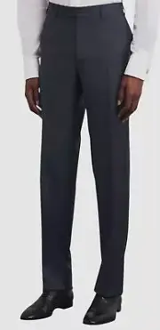 Canali Men's Blue Textured Wool Suit Pants Size 34