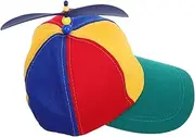 [BESPORTBLE] Rainbow and Girls Baseball Hat Flat Brim Helicopter Hat for Boys Girls Unisex Design