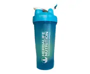 Insulated Stainless Steel Water Bottle with Wire Whisk - Blue