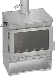 Secondary Burning Tent Stove Ti Camping Wood Wood with Large View Glass Window