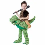 Dino Rider Dinosaur Prehistoric Caveman Book Week Toddler Boys Costume 3-6