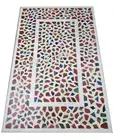 White Marble Dining Table Top , Patio Table for Restaurant Top , Handmade Table