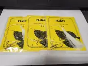 3 NJ Hand Tied White Hair English Hook w/3Way+Snap Fluke/Summer Flounder Rigs