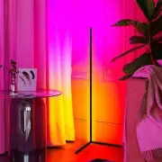 Living Room LED Corner Floor Lamp Multi-Color LED Floor Lamp RGB+ Remote Control