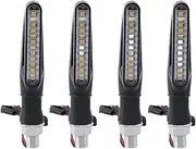 Motorcycle Indicators Flowing Turn Signal Lights 4× UN&IVE&RSAL 12LED Motorcycle Motorbike Turn Signal Indicators Light Lamp Amber