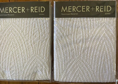 Adairs Mercer + Reid European Pillow Cases Panama White 65 x 65cm NEW Euro $100