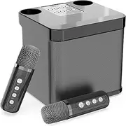 Karaoke Machine with 2 Wireless Microphones Bluetooth-Compatible 5.0 for Parties