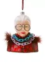 Fashion Icon IRIS APFEL Glass Christmas Ornament by Cody Foster