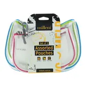 3PK Milleni Travel Assorted Pouches Nest Together - Multicolor