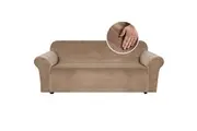 Stretch Thick Velvet Sofa Covers Couch Covers Sofa Slip Covers Lounge Covers 1/2/3 Seater | Comfortable Soft Velour Fabric, Luggage
