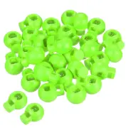 Cord Locks, 100 Pack Ball Spring Toggle Stopper, Fruit Green