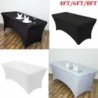4FT/6FT/8FT Fitted Table Cloth Cover Spandex Stretch Wedding Trestle Table Party