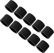 uxcell Silicone RCA Female Connector Anti Dust Plug, 8mm Dust Proof Cap Protector Cover 10 Pcs Black